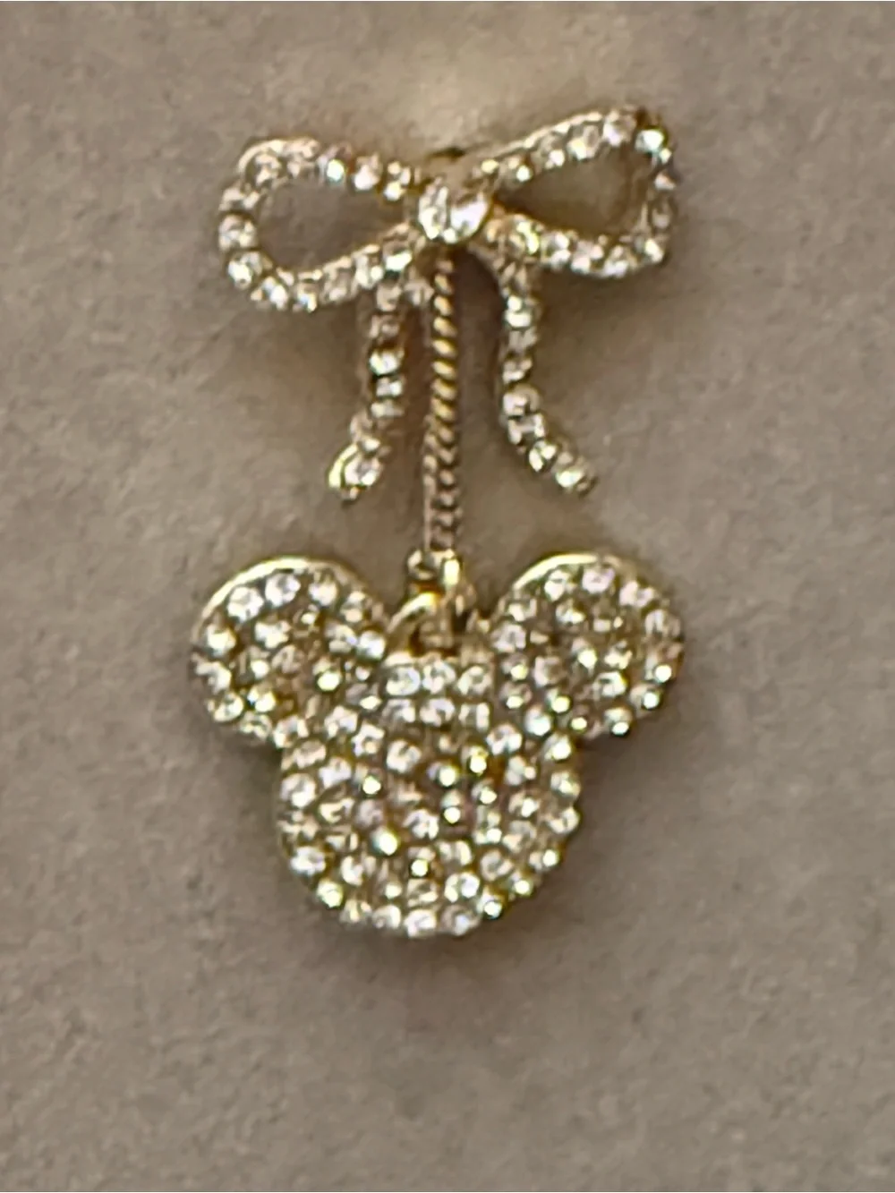 Disney x Baublebar Mickey Mouse Pavé Icon Bow Drop Earrings